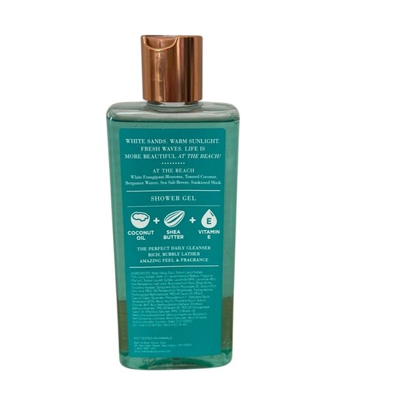 Bath and Body Works At The Beach Shower Gel 8 Oz Shea Butter Coconut Oil Vit E - Picture 2 of 4